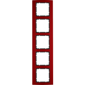 Πλαίσιο 5 Θέσεων Κόκκινο Με Ανθρακί B.3 BERKER