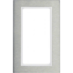 Πλαίσιο Για Μπουτόν KNX 4 Πλήκτρων Inox Με Λευκό Β.7 BERKER