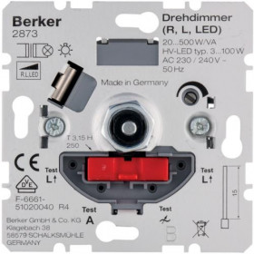 Μηχανισμός Dimmer Περιστροφικό Universal 500W BERKER