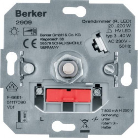 Μηχανισμός Dimmer Περιστροφικό Universal 200W 2909 BERKER