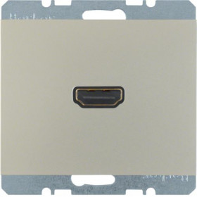 Πρίζα HDMI Με Γωνία Σύνδεσης 90° Inox K.5 BERKER