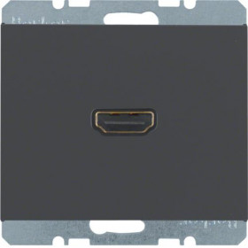 Πρίζα HDMI Με Γωνία Σύνδεσης 90° Ανθρακί K.1 BERKER