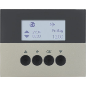 Μετώπη KNX Ασύρματη Χρονοδιακόπτη Ρολών Inox K.5 85745173 BERKER