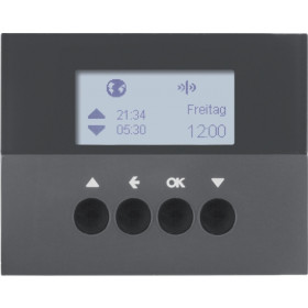 Μετώπη KNX Ασύρματη Χρονοδιακόπτη Ρολών Ανθρακί K.1 85745175 BERKER