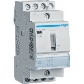 Ρελέ Ισχύος Ράγας 3P 16A 3NO 230V Με Χειρισμό ERC316 HAGER