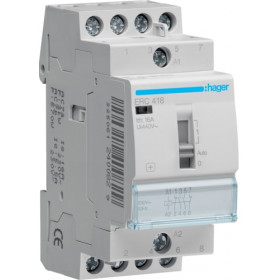 Ρελέ Ισχύος Ράγας 4P 16A 2NO+2NC 230V Με Χειρισμό ERC418 HAGER