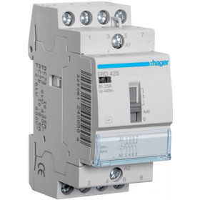 Ρελέ Ισχύος Ράγας 4P 25A 4NO 24VAC Με Χειρισμό ERD425 HAGER