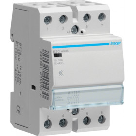 Ρελέ Ισχύος Ράγας 4P 63A 4NO 230V Αθόρυβος ESC463S HAGER