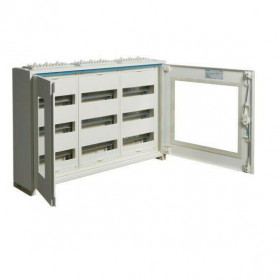 Πίνακας Επίτοιχος Με 4 Στήλες 3 Σειρών 144 Στοιχείων Διάφανη Πόρτα FWB34GS HAGER