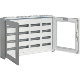 Πίνακας Επίτοιχος Με 4 Στήλες 4 Σειρών 192 Στοιχείων Διάφανη Πόρτα FWB44GS HAGER