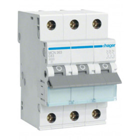 Αυτόματη Ασφάλεια 3P C 63A 6kA MCN363 HAGER