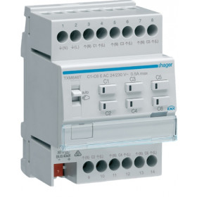 Ενεργοποιητής Ράγας Θέρμανσης easy KNX 6 Εξόδων TXM646T HAGER