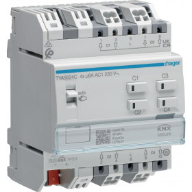 Ενεργοποιητής Ράγας pro 4 Ρολών KNX Secure TYAS624C HAGER