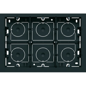 Κουτί Επίτοιχης Εγκατάστασης 16 Στοιχείων Σε 2 Σειρές Μαύρο WXA686N HAGER