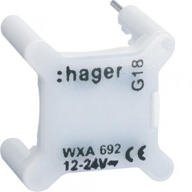 Ενδεικτική Λυχνία LED Λευκό 12/24V AC WXA695 HAGER