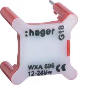 Ενδεικτική Λυχνία LED Κόκκινο 12/24V AC WXA696 HAGER