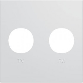 Μετώπη Πρίζας TV-RD 2 Στοιχείων Λευκό WXD253B HAGER