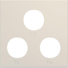 Μετώπη Πρίζας TV-RD-SAT 2 Στοιχείων Ιβουάρ WXD256D HAGER