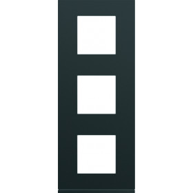 Πλαίσιο 6 Στοιχείων Σε 3 Θέσεις Κάθετο Μαύρο Gallery WXP0243 HAGER