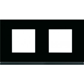 Πλαίσιο 4 Στοιχείων Σε 2 Θέσεις Οριζόντιο Μαύρο Gallery WXP4112 HAGER