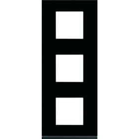 Πλαίσιο 6 Στοιχείων Σε 3 Θέσεις Κάθετο Μαύρο Gallery WXP4143 HAGER