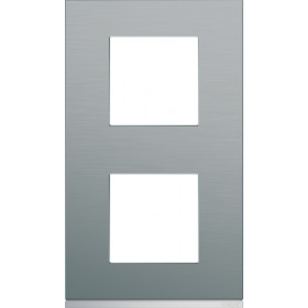 Πλαίσιο 4 Στοιχείων Σε 2 Θέσεις Κάθετο Ατσάλι Gallery WXP4242 HAGER