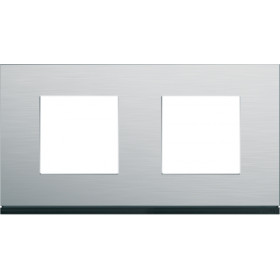 Πλαίσιο 4 Στοιχείων Σε 2 Θέσεις Οριζόντιο Αλουμίνιο Gallery WXP4312 HAGER