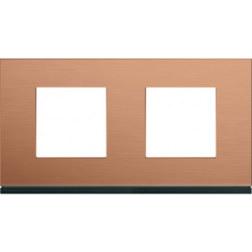 Πλαίσιο 4 Στοιχείων Σε 2 Θέσεις Οριζόντιο Χαλκός Gallery WXP4612 HAGER