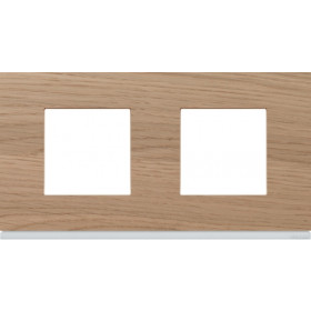 Πλαίσιο 4 Στοιχείων Σε 2 Θέσεις Οριζόντιο Καφέ Δρυς Gallery WXP4712 HAGER