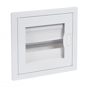 Πίνακας Χωνευτός 1 Σειράς 12 Στοιχείων Λευκός Διάφανη Πόρτα NEDBOX  001451 LEGRAND