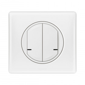 Ενσύρματος Διακόπτης Διπλός Λευκό 067722 Celiane with Netatmo