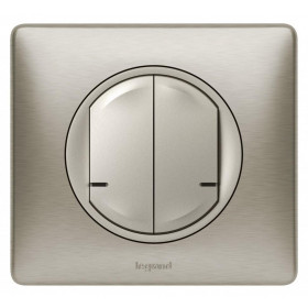 Ασύρματος Διακόπτης Διπλός Τιτάνιο 067774 Celiane with Netatmo®