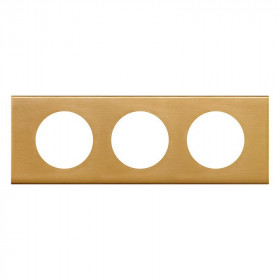 Πλαίσιο 3 Θέσεων Materials Χρυσό Brushed Celiane™ 069133 LEGRAND
