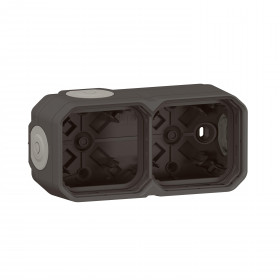 Κουτί 2 Θέσεων Επίτοιχο Ανθρακί Plexo 069602L LEGRAND