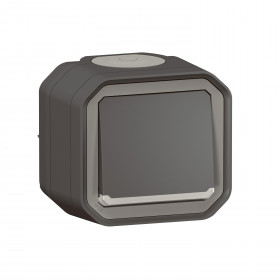 Μπουτον Με Λυχνία Επίτοιχο Ανθρακί Plexo 069782L LEGRAND