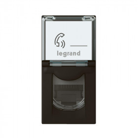 Πριζα Δικτύου RJ45 Cat.6 FTP 1 Στοιχείου Μαύρο Mosaic™ 079162L LEGRAND