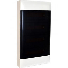 Πίνακας Επίτοιχος 4 Σειρών 12 Στοιχείων Λευκός Διάφανη Πόρτα PRACTIBOX S 135214 LEGRAND