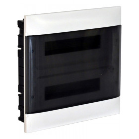 Πίνακας Γυψοσανίδας 2 Σειρών 18 Στοιχείων Λευκό Διάφανη Πόρτα PRACTIBOX S 137177 LEGRAND
