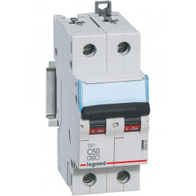 Αυτόματη Ασφάλεια 2P C 50A 6kA TX3 403533 LEGRAND