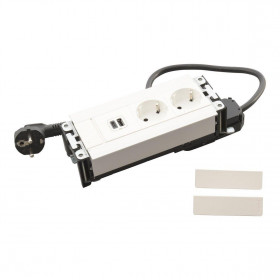 Πολύπριζο Γραφείου 2 Σούκο,2 USB Λευκό 654780 LEGRAND