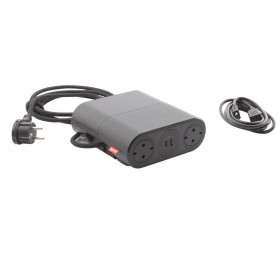 Πολύπριζο Γραφείου 4 Σούκο,4 USB Και Καλώδιο HDMI Μαύρο 2,5m 654887 LEGRAND