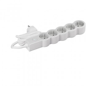 Πολύπριζο 5 Σούκο Με Διακόπτη 1,5m Λευκό Και Γκρι 694422 LEGRAND