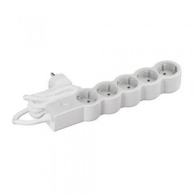 Πολύπριζο 5 Σούκο Με Διακόπτη 3m Λευκό Και Γκρι 694438 LEGRAND