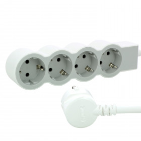 Πολύπριζο 4 Σούκο 3m Λευκό Και Γκρι 694561 LEGRAND