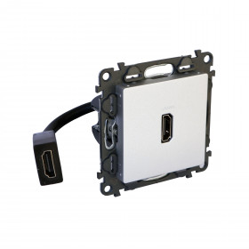 Πρίζα HDMI Προκαλωδιωμένη Αλουμίνιο Valena™Life 753375 LEGRAND
