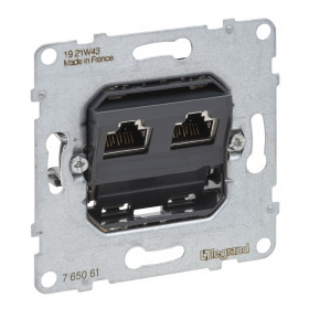 Μηχανισμός Πρίζας Δικτύου Διπλή RJ45 Cat.6Α UTP Seano™ 765061 LEGRAND