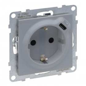 Πρίζα Σούκο Ασφαλείας Και USB C Αλουμίνιο Seano™ 765226 LEGRAND