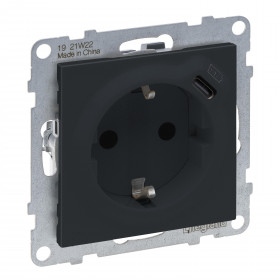 Πρίζα Σούκο Ασφαλείας Και USB C Ανθρακί Seano™ 765426 LEGRAND