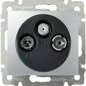 Πρίζα TV-RD-SAT Απλή Αλουμίνιο Valena™ 770135 LEGRAND