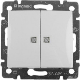 Διακόπτης K/R Με Ένδειξη Λειτουργίας Λευκό Valena™ 774428 LEGRAND